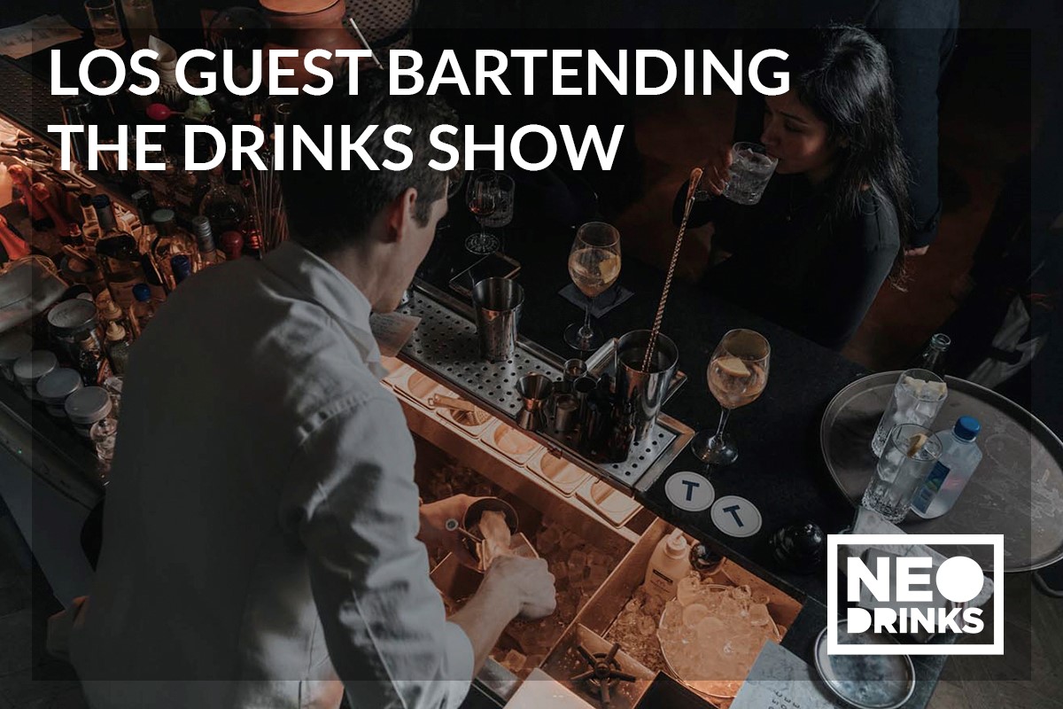 guest bartending the drinks show